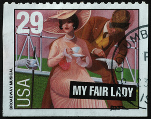 Broadway musical My fair lady on postage stamp