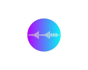 sound wave ilustration logo vector icon template