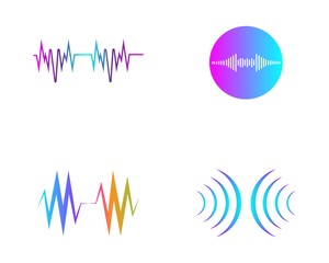 sound wave ilustration logo vector icon template