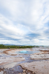 Strokkur geysir eruption, Golden Circle, Iceland