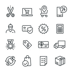 Shopping - Line Icons Set