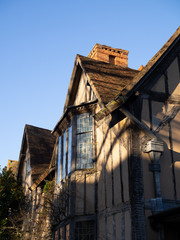 Fototapeta na wymiar old houses stratford upon avon england uk