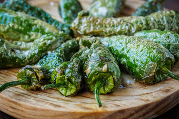 Fried Padron peppers tapa