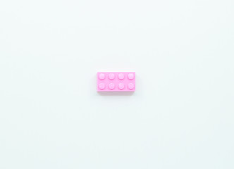 Pink Block isolated on white background