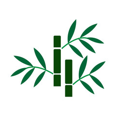 bamboo leaf icon logo vector design template
