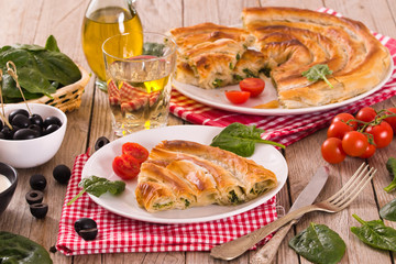Spanakopita, greek spinach pie. 