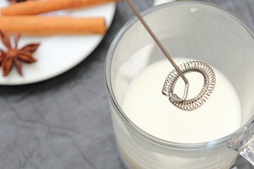 Preparation for the sacrament of morning coffee aromatic coffee.