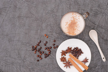 Preparation for the sacrament of morning coffee aromatic coffee.