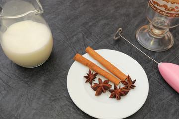 Preparation for the sacrament of morning coffee aromatic coffee.