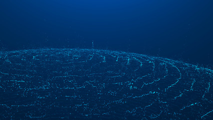 Big data visualization. Data technology background. Abstract background. 3d rendering. Data array visual concept. Equalizer for music