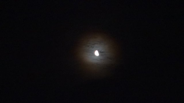 An object in the night sky called the moon