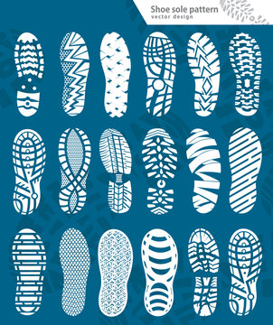 Shoe prints vector