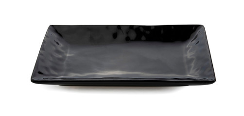 Black plate isolated on white background