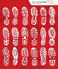 Shoe prints vector