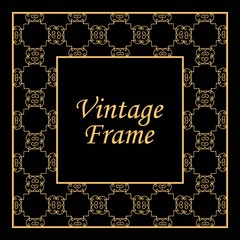 Decorative vintage modern art deco frame and border