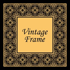 Obraz premium Decorative vintage modern art deco frame and border