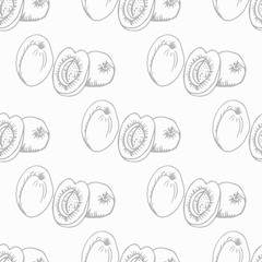 apricot fruit seamless pattern