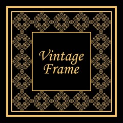 Decorative vintage modern art deco frame and border