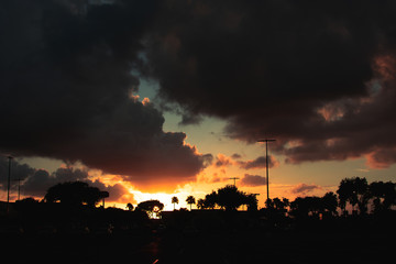 Fototapeta premium fire in the sky