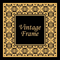 Decorative vintage modern art deco frame and border