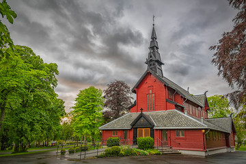 Fototapeta na wymiar Trondheim Tilfredshet Chapel