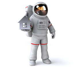 Fun astronaut - 3D Illustration