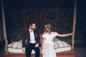 Beautiful wedding couple