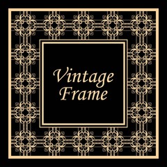 Decorative vintage modern art deco frame and border