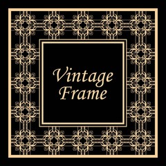 Decorative vintage modern art deco frame and border