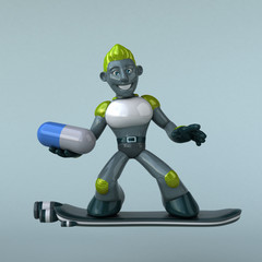 Green Robot - 3D Illustration