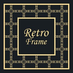 Decorative vintage modern art deco frame and border