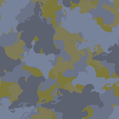 Urban camouflage of various shades of green and blue colors