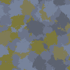 Urban camouflage of various shades of green and blue colors