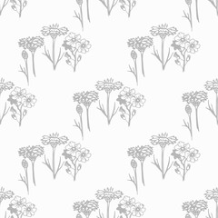 seamless floral pattern with wild flower
