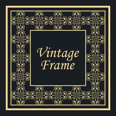 Decorative vintage modern art deco frame and border