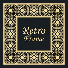 Obraz premium Decorative vintage modern art deco frame and border