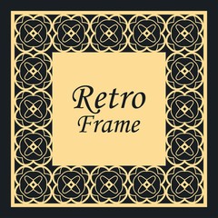 Decorative vintage modern art deco frame and border