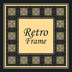 Obraz premium Decorative vintage modern art deco frame and border