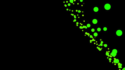 Black abstract texture background with glittery colored shiny bokeh spheres