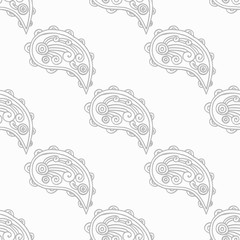 paisley seamless pattern, hand drawn indian cucumber, sketch