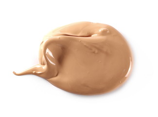 Beauty makeup cream, liquid isolated on white background and texture