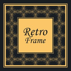 Decorative vintage modern art deco frame and border