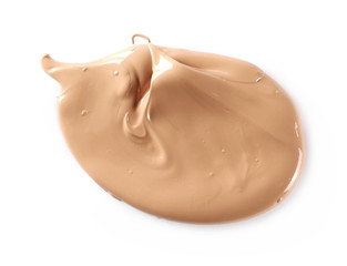 Beauty makeup cream, liquid isolated on white background and texture
