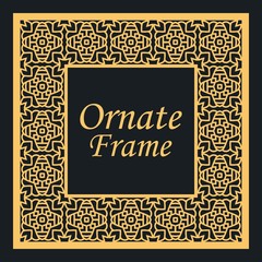 Obraz premium Decorative vintage modern art deco frame and border