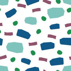 Seamless pattern with fourcolored shapes