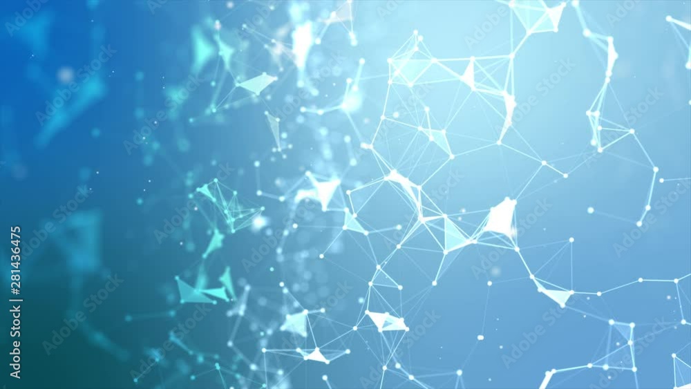 Poster abstract background futuristic dot point and connection line for network cyber technology concept wi