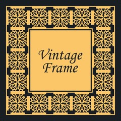 Decorative vintage modern art deco frame and border