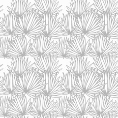 palm leaves tropical floral pattern hand drawn sketch