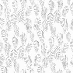 seamless floral pattern tropical palm leaves hand drawn sketch