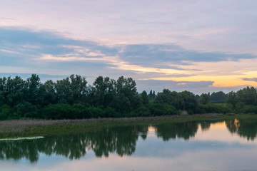 Oude Waal evening sunset in Gelderland